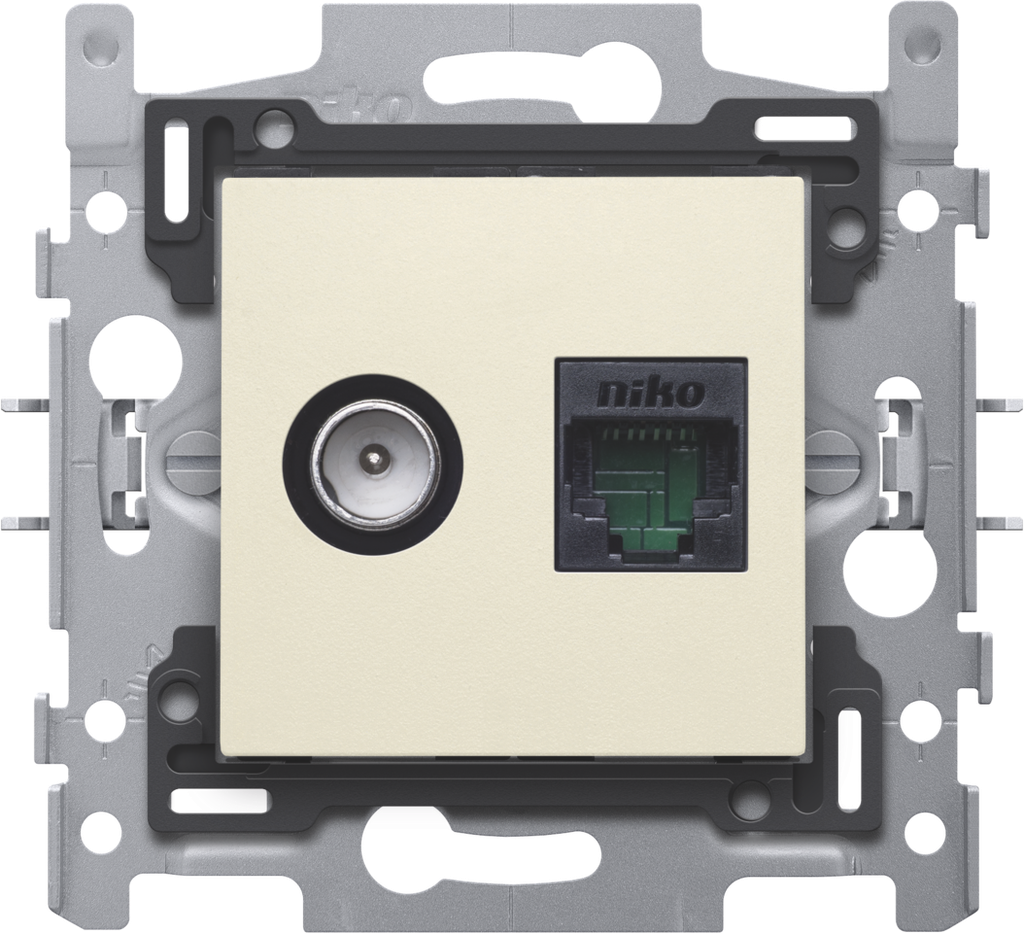 [100-65158] NIKO 100-65158 COAX ET CONNEXION RJ45