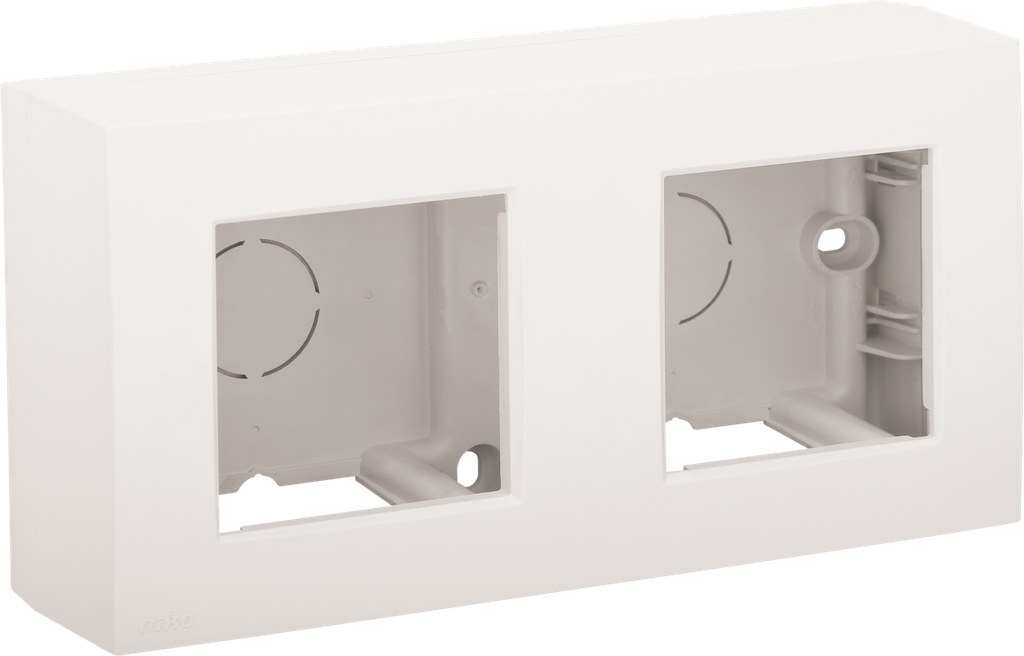 [101-80200] NIKO Boite apparent double blanc