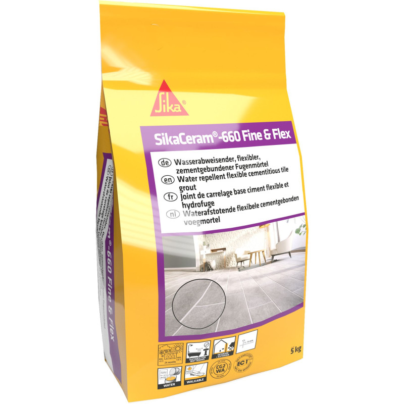 [697459] SikaCeram-660 Fine & Flex Grey 5Kg