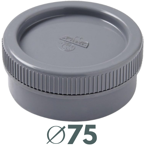 [None] BOUCHON PVC GRIS A VISSER D075